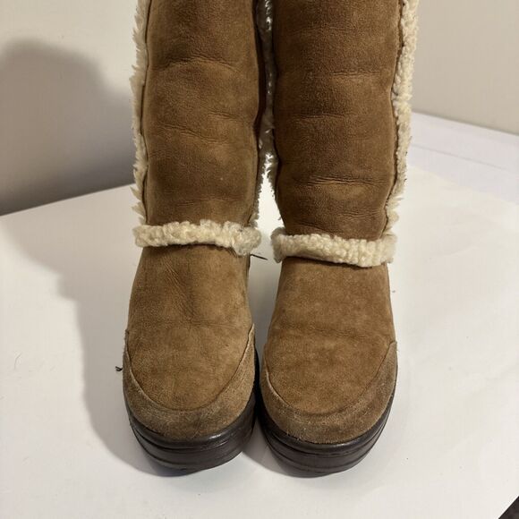 Women’s Ugg Sundance II 5325 Tall Exposed Shearling Boots, Chestnut, Size 5 - Picture 4 of 12